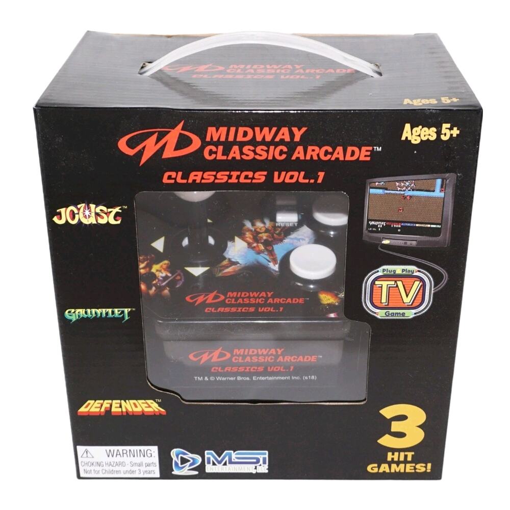 Midway Classic Joystick Retro TV Plug N Play - 3 Games Built-In - Arcade Version
